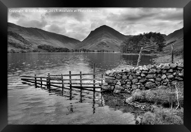Moody Buttermere Framed Print by Gary Kenyon