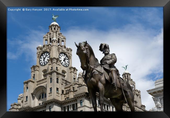 Liver Building Liverpool Framed Print by Gary Kenyon
