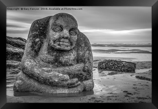 The Ogre On The Beach Cleveleys Promenade  Framed Print by Gary Kenyon