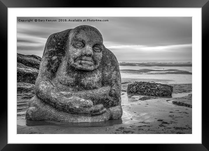 The Ogre On The Beach Cleveleys Promenade  Framed Mounted Print by Gary Kenyon
