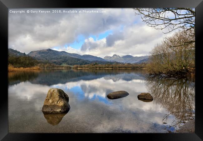 Elterwater Reflections Framed Print by Gary Kenyon