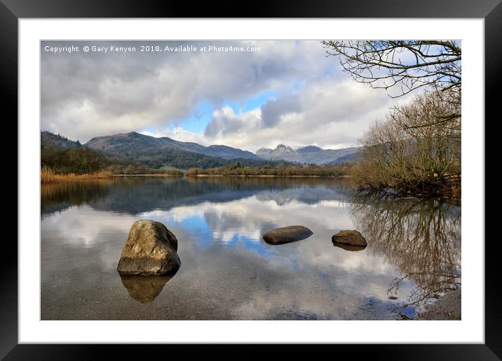 Elterwater Reflections Framed Mounted Print by Gary Kenyon