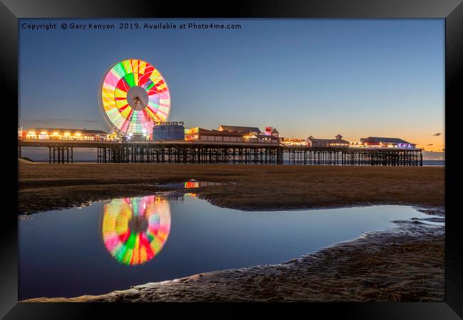 Big Wheel on Central Pier Blackpool Framed Print by Gary Kenyon