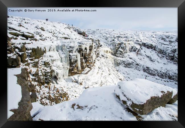 Kinder Downfall Frozen Framed Print by Gary Kenyon