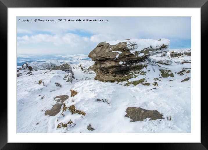 Kinder Scout Views Framed Mounted Print by Gary Kenyon