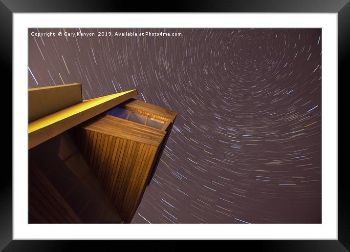 Star Trails Up At Fleetwood Framed Mounted Print by Gary Kenyon