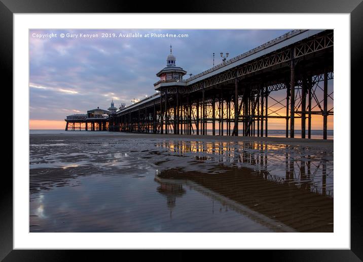 Sunset at Blackpool by North Pier Framed Mounted Print by Gary Kenyon