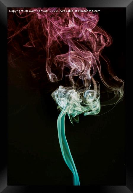 Smoke Trail Photography  Framed Print by Gary Kenyon