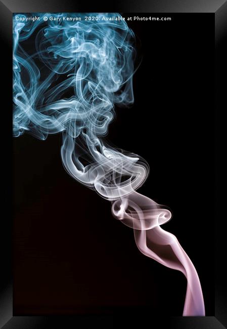 Smoke Trail Photography  Framed Print by Gary Kenyon