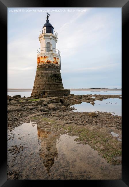 Plover Scar Lighthouse Framed Print by Gary Kenyon
