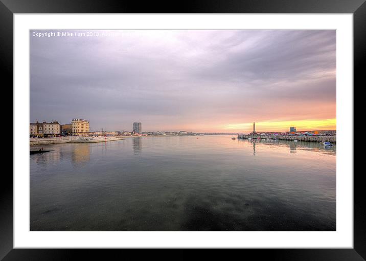Sunset at Margate Framed Mounted Print by Thanet Photos