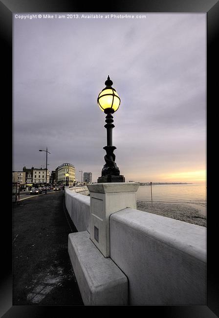 Retro street lighting in Margate Framed Print by Thanet Photos