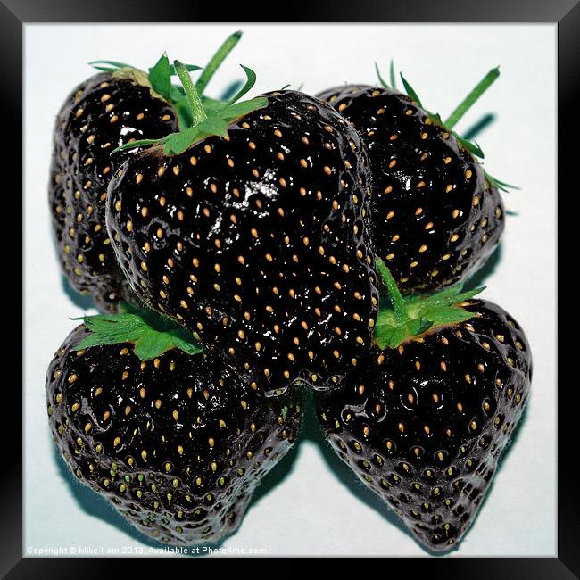 Black Strawberries Framed Print by Thanet Photos