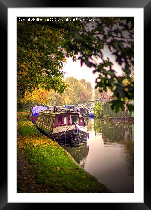 Moored narrowboat Framed Mounted Print by Thanet Photos