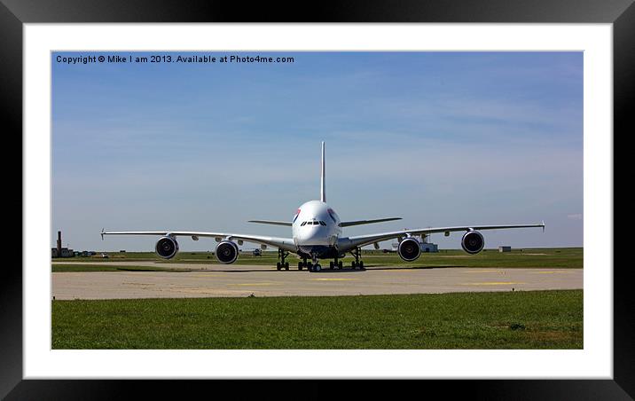 A380 Framed Mounted Print by Thanet Photos