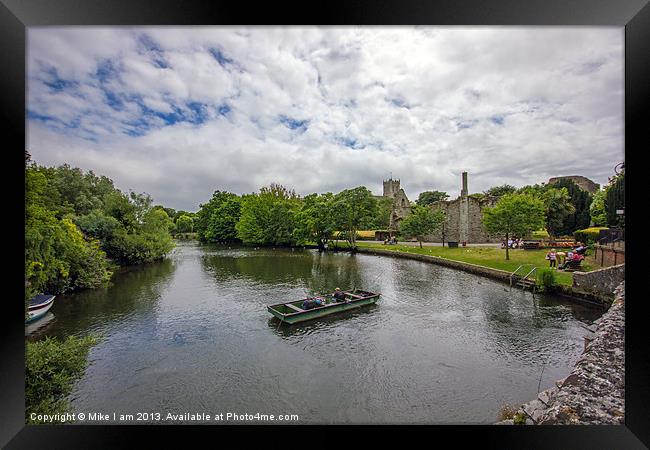 fishing on the Stour Framed Print by Thanet Photos