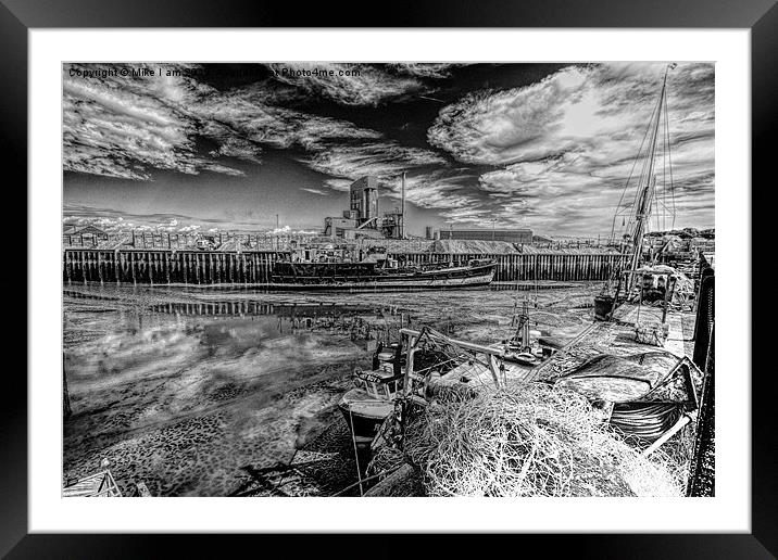 Whitstable in mono Framed Mounted Print by Thanet Photos