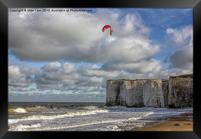 Kite surfing Framed Print by Thanet Photos