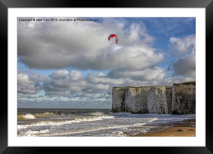 Kite surfing Framed Mounted Print by Thanet Photos