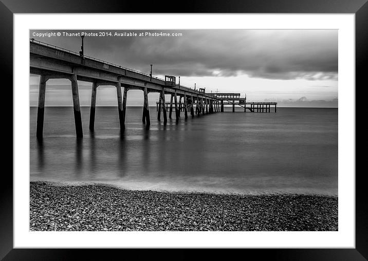 Deal pier in mono Framed Mounted Print by Thanet Photos
