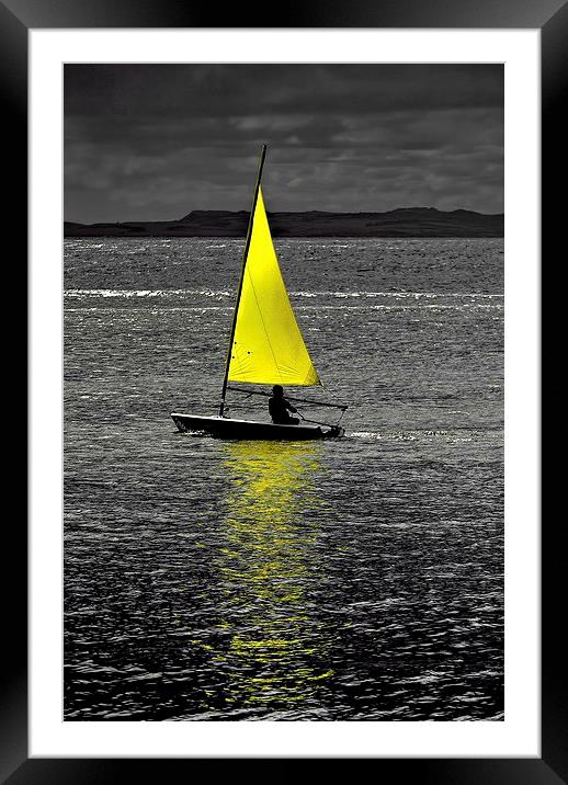 Lone sail Framed Mounted Print by Thanet Photos