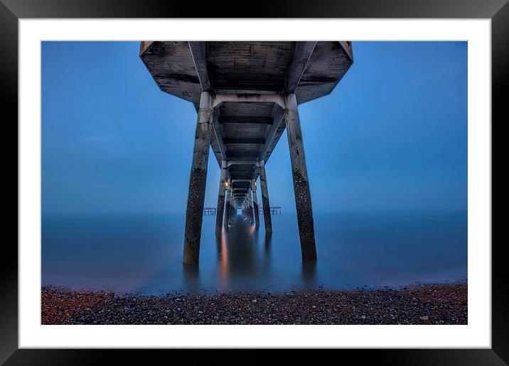 Deal pier at night Framed Mounted Print by Thanet Photos