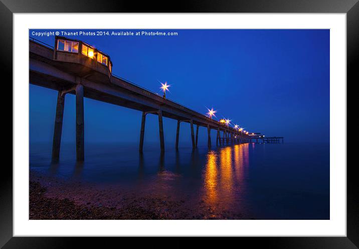 Deal pier, night time shot Framed Mounted Print by Thanet Photos