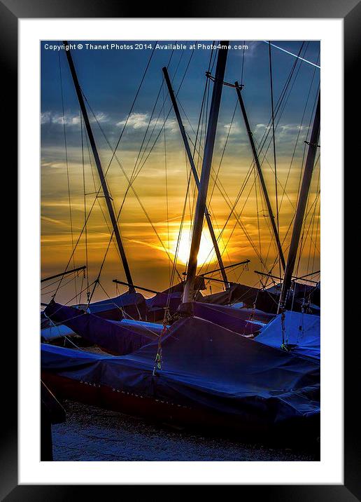 Boats at sunset Framed Mounted Print by Thanet Photos