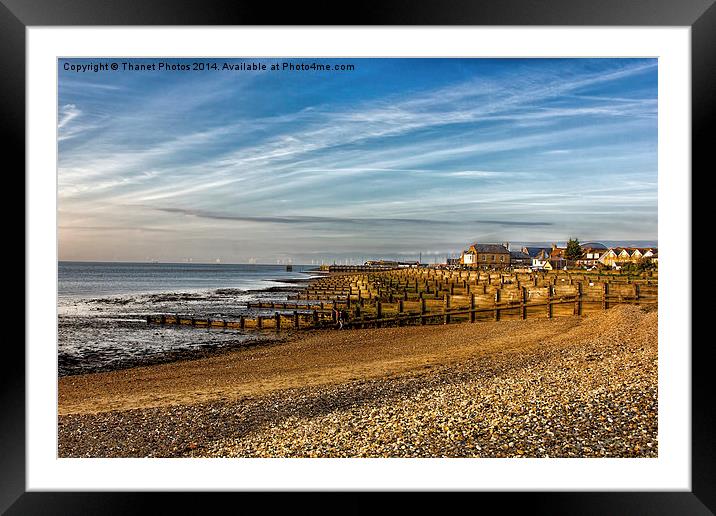 Whitstable Beach Framed Mounted Print by Thanet Photos
