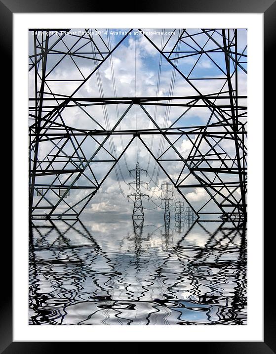 Abstract pylons Framed Mounted Print by Thanet Photos