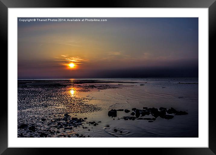 Reculver sunset Framed Mounted Print by Thanet Photos