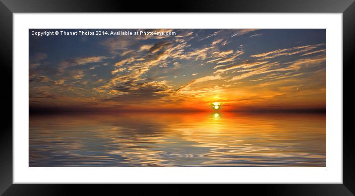 Sunset at sea Framed Mounted Print by Thanet Photos