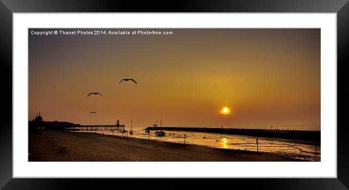 Golden Sunset Framed Mounted Print by Thanet Photos