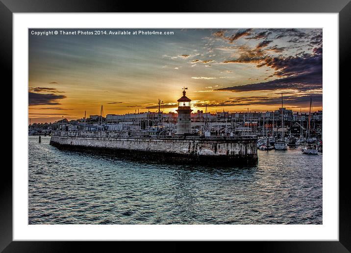  Ramsgate harbour at sunset Framed Mounted Print by Thanet Photos