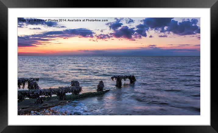  Beach sunset Framed Mounted Print by Thanet Photos