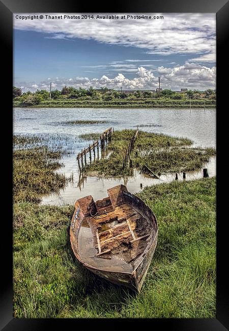  old boat at oare marshes  Framed Print by Thanet Photos