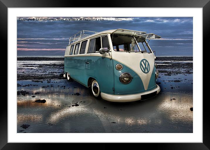  vw on the beach Framed Mounted Print by Thanet Photos