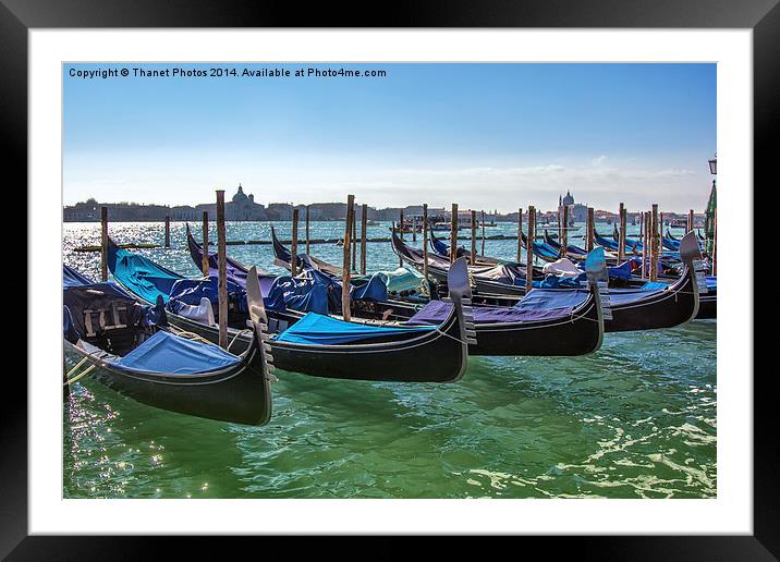  Gondolas  Framed Mounted Print by Thanet Photos
