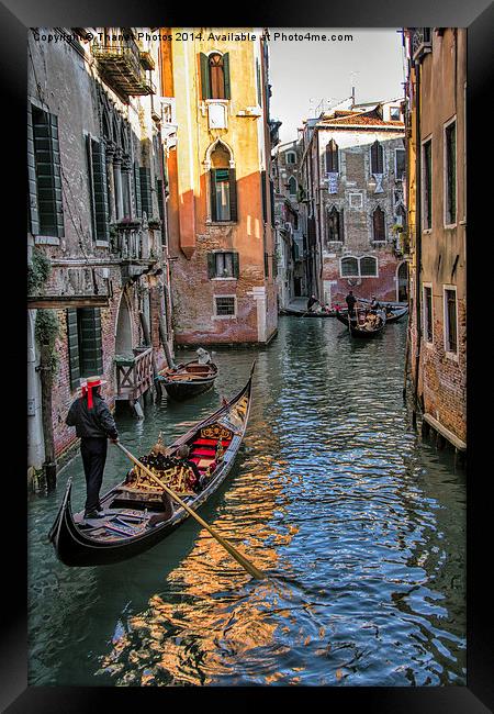  Gondola  Framed Print by Thanet Photos