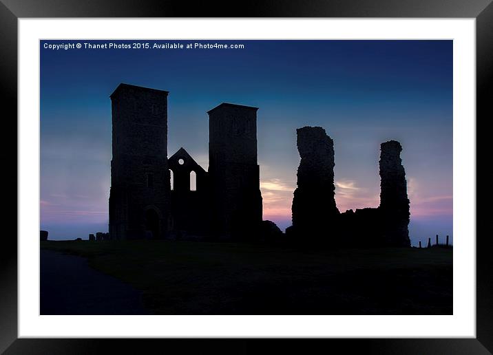  Reculver Towers at sunset Framed Mounted Print by Thanet Photos