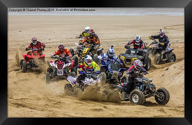  Beach Quad Racing Framed Print by Thanet Photos