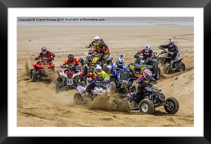  Beach Quad Racing Framed Mounted Print by Thanet Photos