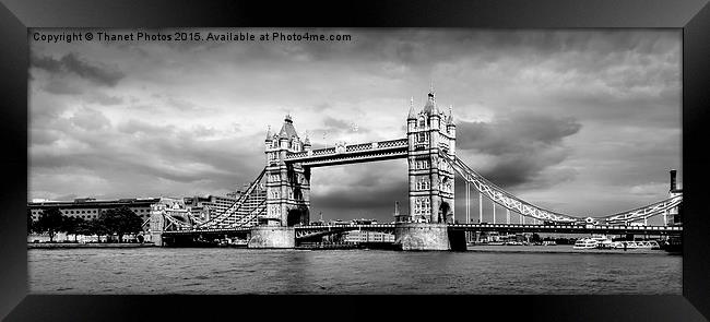  Tower Bridge in mono Framed Print by Thanet Photos