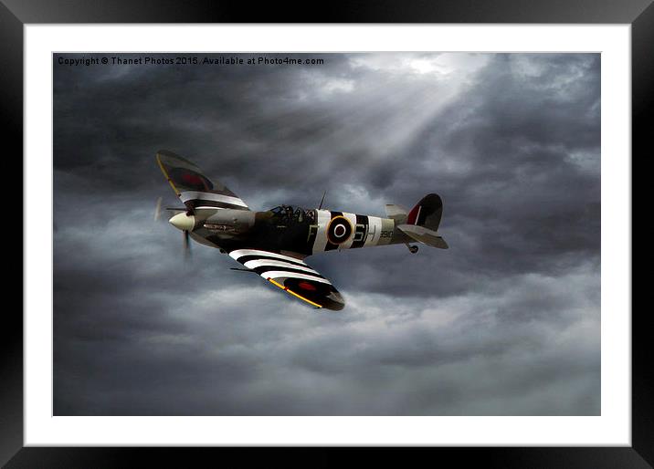 Spitfire  Framed Mounted Print by Thanet Photos