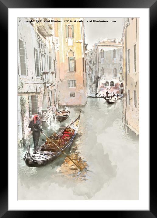 Gondola Framed Mounted Print by Thanet Photos