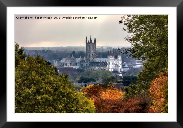 Canterbury cathedral in Autumn Framed Mounted Print by Thanet Photos