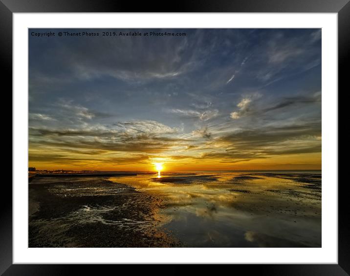 Minnis Bay sunset Framed Mounted Print by Thanet Photos