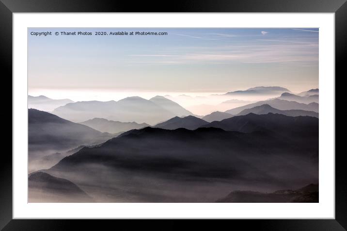 Mountains Framed Mounted Print by Thanet Photos