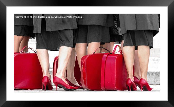 RED LADIES Framed Mounted Print by Thanet Photos