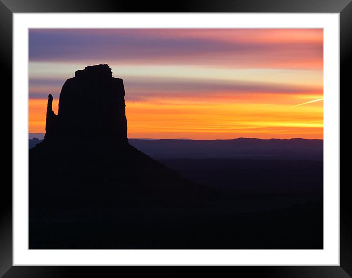 Sunrise at Monument Valley Framed Mounted Print by Lois Eley